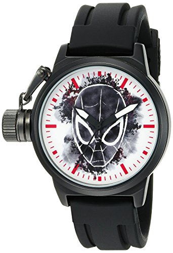 Marvel Spider-Man Men's W002527 Spider-Man Analog Display Analog Quartz Black Watch