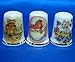 Birchcroft Porcelain China Collectable - Set of Three Thimbles - Playful Mice