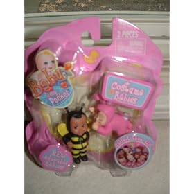 Baby in My Pocket ~ Bumble Bee & Pink Bunny Costume Babies