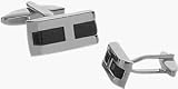 Men's Stainless Steel & Black Onyx Cufflinks