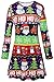 Pink QueenWomen's Santa Christmas Pattern A Line Flared Skater Dress