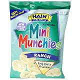 Hain Pure Snax Mini Munchies Mini Rice Snacks, Ranch, 2.82-Ounce Bags (Pack of 12)