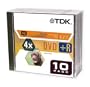 TDK DVD+R Blank Media with Jewel Cases (DVD+R47CBXS10TG, 4.7 GB, 4X Speed)