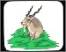 Decorated Mouse Pad with laying, mammal, horn, goat, animal, horns