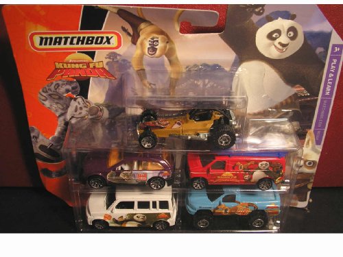 Matchbox Diecast Set of 5 Kung Fu Panda Vehicles