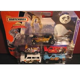 Matchbox Diecast Set of 5 Kung Fu Panda Vehicles