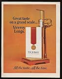 1969 Viceroy Longs Cigarette Grand Scale Print Ad (10685)