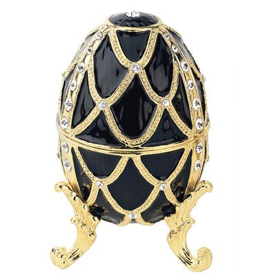 Design Toscano FH8772 Golden Trellis Faberge Style Enameled Eggs: Ebene Egg