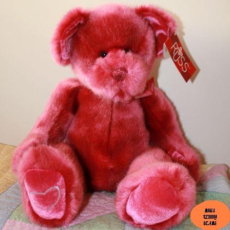 515YXdknFyL Russ 10 Inch Tall Pink Teddy Bear Cheri