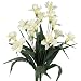 23" Elegant Silk Flower Iris Bush Wedding Bouquet - Cream 41