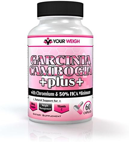 Natural & Pure Garcinia Cambogia Plus Premium Extract For Women - 500mg - 60 Capsules,50% HCA With Chromium Picolinate To Support Blood Sugar Levels, Diminish Sugar Addiction And Aid In Low Carb Diet Maintenance With A Money Back Guarantee ON SALE TODAY!