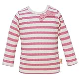 2016年 秋冬 UZULAND ウズランド ジャガードボーダー リボン 長袖Ｔシャツ ピンク◇80cm