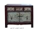Old Chinese Red White Distressed Mongolian Console Ass852