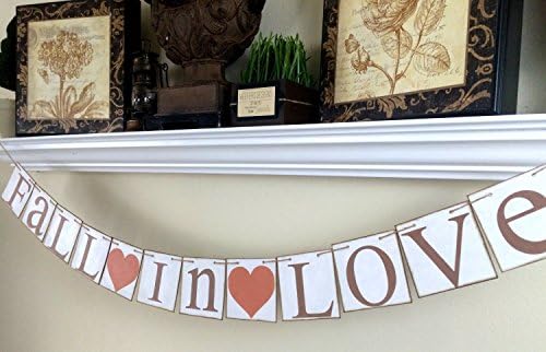 Fall in Love Banner - Wedding reception, Engagment Party Decorations, Fall Decoration, Fall Banner, Fall Wedding, Autumn Sign, Fall Garland