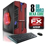 CybertronPC X-PLORER2 4240ABRS, AMD FX Gaming PC, W7 Professional, CrossFireX, Black/Red