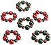 DII Holiday Beaded Napkin Ring with Mixed Set of 6