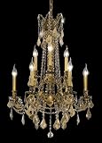 Chateau Design 9-Light 31'' French Gold or Antique Brass Chandelier with European, Swarovski, or 30% Lead Crystals SKU# 11227
