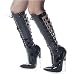 Devious Footwear Women's SCREAM Chrome Stiletto Heels