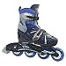 Boy's Roller Derby Tracer Adjustable Inline Skate - Black/ Blue (Medium 2-5)