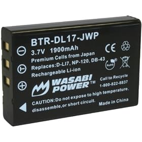 Kinamax 1900mAh NP-120 Replacement Battery for Fuji Digital Cameras - Premium Japanese Cells