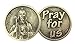Silver Tone Saint Jude Pocket Prayer Token Medal, 1 1/8 Inch