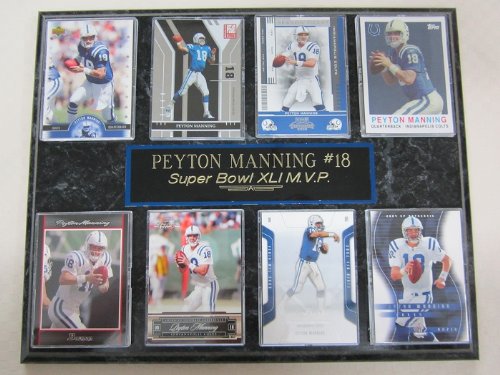 Indianapolis Colts Peyton Manning 8 Card Plaque