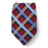 MK-375 - Brand Name Designer Michael Kors Silk Tie - Burgundy - Black - Blue - Tan