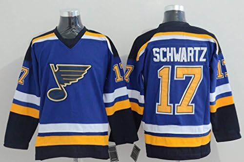 Men's Jaden Schwartz #17 Hockey Jersey Blue XXXL