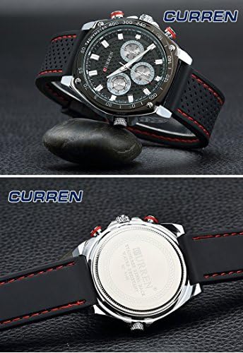 Sport Quartz Men Watch Alloy Dial Waterproof Military Wrist Watches Rubber Strap Band