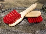 LEGENDS Stiff Poly Wood-Handled Tub Scrub Brush