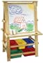 Natural Wood Easel with Plastic Bins