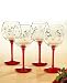 Pfaltzgraff Winterberry Etched Glass Goblets, Set of 4