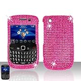 Sparkling Pink Full Diamond Rhinestone Snap on Hard Skin Faceplate Bling Co ....