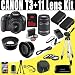 Canon EOS Rebel T3 (1100D) SLR w/ 18-55mm IS II Lens (Black) + Canon EF-S 55-250mm f/4.0-5.6 IS Telephoto Zoom Lens + TWO LPE10 Batteries / Charger + Macro Close Up Set + Wide Angle/Telphoto Lenses + Filter Kit + 16GB SDHC DavisMAX HDMI Bundle