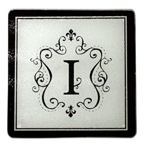 Monogram Elegant Glass Trivet - I