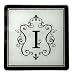 Monogram Elegant Glass Trivet - I