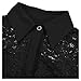 Missmay Women's Vintage 1950s Style 3/4 Sleeve Black Lace Flare A-line Dress (XXL)