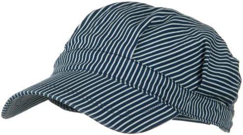 Conductor's Cap-Blue White Railroad Train Engineer Hat