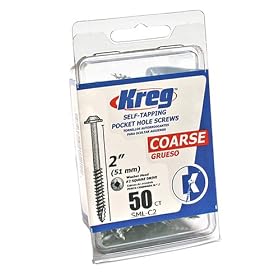 Kreg SML-C2 2-Inch Washer Head #8 Coarse Pocket Screws, 50 Count: Home Improvement