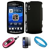 Black 2 Piece Crystal Hard Snap-On Protector Case for Sony Ericsson XPERIA  ....