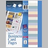 Avery(R) Business Card Holder Refill Sheets, Nonstick Tabbed, Pack Of 5