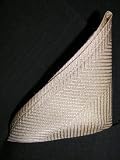 Mocha Cream Herringbone Silk Pocket Square - by Royal Silk