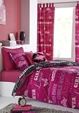 Attitude Pink Black Single Bed Duvet Quilt Cover