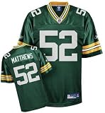 Mens Green Bay Packers #52 Clay Matthews Team Replica Jersey