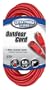 Coleman Cable 02408 14/3 SJTW Vinyl Outdoor Extension Cord, Red, 50-Foot