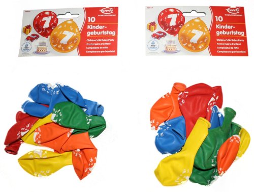 Everts 48949 - 2 x 10 Geburtstagsballons \"\"7\"\" im Beutel Preisvergleich