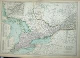 1872 BLACKIE GEOGRAPHY MAPS CANADA ONTARIO QUEBEC