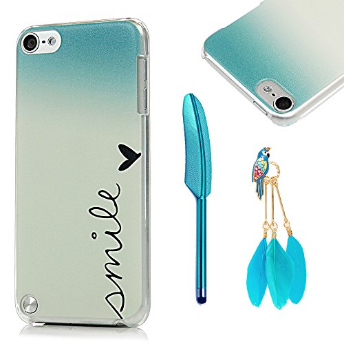 MOLLYCOOCLE iPod Touch 5 Case with Stylus Pen and Bird Feather Shaped Anti-dust Plug