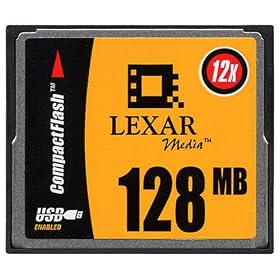 Lexar Media High Speed 128MB 12x CompactFlash CF Flash Memory Card