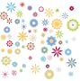 RoomMates RMK1170SCS Graphic Flowers Peel & Stick Wall Decals